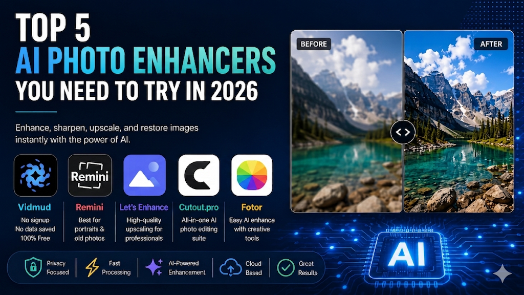 Top 5 AI Photo Enhancers You Need to Try in 2026